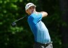 Mackenzie Hughes of Canada hits his tee shot on the seventh hole during the final round of the Canadian Open golf championship in Ancaster, Ont., on Sunday, June 9, 2019. THE CANADIAN PRESS/Adrian Wyld
