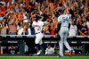 Houston Astros' Jose Altuve celebrate after a two-run home run off New York Yankees pitcher Aroldis Chapman to win Game 6 of baseball's American League Championship Series against the New York Yankees Saturday, Oct. 19, 2019, in Houston. The Astros won 6-4 to win the series 4-2. (AP Photo/Matt Slocum)
