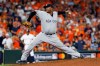 New York Yankees pitcher CC Sabathia throws against the Houston Astros during the 10th inning in Game 2 of baseball's American League Championship Series Sunday, Oct. 13, 2019, in Houston. (AP Photo/Matt Slocum)
