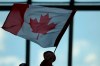 Canada fans wait for the start of the Women's World Cup Group E soccer match between Canada and New Zealand in Grenoble, France, Saturday, June 15, 2019. (AP Photo/Francisco Seco)