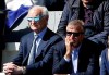 FILE - In this Sunday, April 12, 2015 file photo, Chelsea's Russian owner Roman Abramovich, right, and Chelsea chairman Bruce Buck, left, watch during the second half of the English Premier League soccer match between QPR and Chelsea at Loftus Road stadium in London. Gathered with his Chelsea‚Äôs directors, Roman Abramovich stopped the football talk to raise deep concerns he wanted them to address at the club and beyond. (AP Photo/Matt Dunham, File)