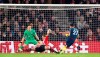 West Ham United's Lucas Perez, right, shoots wide during the English Premier League soccer match between Southampton and West Ham at St Mary's, in Southampton, England, Thursday, Dec. 27, 2018. (Andrew Matthews/PA via AP)