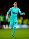 Newcastle United's Miguel Almiron in action, during the English Premier League soccer match between Wolverhampton Wanderers and Newcastle United, at Molineux, in Wolverhampton, England, Monday, Feb. 11, 2019. (Nick Potts/PA via AP)