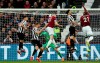 West Ham United's Declan Rice, centre , cores his side's first goal of the game during the English Premier League soccer match between West Ham and Newcastle United at London Stadium, in London, Saturday March 2, 2019. (Paul Harding/PA via AP)