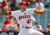 Los Angeles Angels starting pitcher Griffin Canning throws to a Chicago White Sox batter during the first inning of a baseball game in Anaheim, Calif., Sunday, Aug. 18, 2019. (AP Photo/Alex Gallardo)
