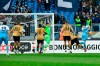 Udinese's Sandro, second from left, scores an own goal during the Italian Serie A soccer match between Lazio and Udinese at the Olympic stadium in Rome, Italy, Wednesday, April 17, 2019. (Alessandro Di Meo/ANSA via AP)
