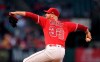 Los Angeles Angels starting pitcher Matt Harvey throws to the plate during the first inning of a baseball game against the New York Yankees, Monday, April 22, 2019, in Anaheim, Calif. (AP Photo/Mark J. Terrill)