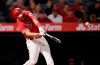 Los Angeles Angels' Mike Trout hits a two-run home run during the fifth inning of the team's baseball game against the Oakland Athletics on Thursday, June 6, 2019, in Anaheim, Calif. (AP Photo/Mark J. Terrill)