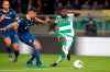 Sassuolo's Jeremie Boga, right, in action during the Italian Serie A soccer match between Hellas Verona FC vs US Sassuolo at the Marcantonio Bentegodi stadium in Verona, Italy, Friday, Oct. 25, 2019. (Filippo Venezia/ANSA via AP)