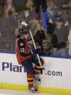 J Pat Carter / The Associated Press
Mike Santoreilli scores the winning goal during a shootout against the Buffalo Sabres in Sunrise, Fla., March 28.