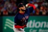 Boston Red Sox starting pitcher Eduardo Rodriguez throws to the Texas Rangers in the first inning of a baseball game in Arlington, Texas, Tuesday, Sept. 24, 2019. (AP Photo/Tony Gutierrez)