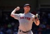 Boston Red Sox starting pitcher Travis Lakins (56) throws a pitch during the first inning of a baseball game against the Texas Rangers on Thursday, Sept. 26, 2019, in Arlington, Texas. (AP Photo/Louis DeLuca)