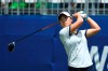 Danielle Kang watches her tee shot off the first hole during the final round of the LPGA Walmart NW Arkansas Championship golf tournament, Sunday, June 30, 2019, in Rogers, Ark. (AP Photo/Michael Woods)