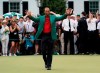Tiger Woods celebrates after he won the Masters golf tournament Sunday, April 14, 2019, in Augusta, Ga. (AP Photo/David J. Phillip)