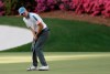 Jordan Spieth reacts after missing a birdie putt on the 13th hole during the first round for the Masters golf tournament Thursday, April 11, 2019, in Augusta, Ga. (AP Photo/David J. Phillip)