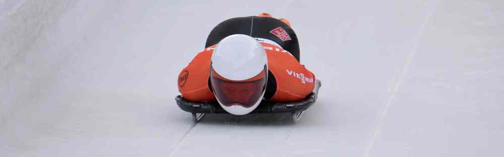 Kerstin Joensson / The Assocaited Press
Manitoba's Jon Montgomery speeds down the track during his first run of the men's Skeleton World Cup race in Innsbruck, Austria, Saturday. After winning a gold medal in Vancouver four years ago, Montogomery failed to qualify for the Olympics this year.