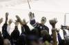 Trevor Hagan / Winnipeg Free Press
Winnipeg Jets goaltender Ondrej Pavelec (31) tosses his game stick into the stands on Saturday.