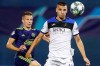 Dinamo Zagreb's Mislav Orsic, left, and Atalanta's Berat Djimsiti fights for the ball during the group C Champions League soccer match between Dinamo Zagreb and Atalanta at the Maksimir Stadium in Zagreb, Croatia, Wednesday, Sept. 18, 2019. (AP Photo/Darko Bandic)