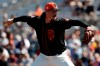 San Francisco Giants starting pitcher Jeff Samardzija throws against the Kansas City Royals during first inning of a spring baseball game in Scottsdale, Ariz., Wednesday, Feb. 27, 2019. (AP Photo/Chris Carlson)