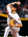 Arizona Diamondbacks starting pitcher Luke Weaver throws to a San Diego Padres batter during the first inning of a baseball game Friday, April 12, 2019, in Phoenix. (AP Photo/Matt York)