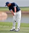 Harold Varner III hits from the 11th fairway during the first round of the Phoenix Open PGA golf tournament, Thursday, Jan. 31, 2019, in Scottsdale, Ariz. (AP Photo/Matt York)