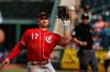 Cincinnati Reds' Connor Joe misplays a pop fly foul ball hit by Texas Rangers' Elvis Andrus during the fifth inning of a spring training baseball game Wednesday, March 20, 2019, in Surprise, Ariz. (AP Photo/Ross D. Franklin)