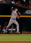 Washington Nationals shortstop Trea Turner makes a off-balance throw for an out on a ball hit by Arizona Diamondbacks' Nick Ahmed in the fourth inning during a baseball game, Sunday, Aug. 4, 2019, in Phoenix. (AP Photo/Rick Scuteri)