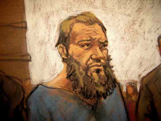 AP Photo/Jane RosenbergIn this courtroom sketch, Muhanad Mahmoud Al-Farekh makes a brief appearance at federal court in New York, Thursday, April 2, 2015. Authorities say that the U.S. citizen traveled from Canada to Pakistan to train with al-Qaida in order to carry out jihad and conspired to kill American soldiers.