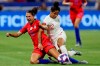 England's Demi Stokes, right, and United States' Carli Lloyd duel for the ball during the Women's World Cup semifinal soccer match between England and the United States, at the Stade de Lyon outside Lyon, France, Tuesday, July 2, 2019. (AP Photo/Francisco Seco)