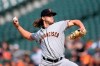 San Francisco Giants starting pitcher Shaun Anderson delivers during the first inning of a baseball game against the Baltimore Orioles, Saturday, June 1, 2019, in Baltimore. (AP Photo/Nick Wass)