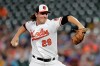 Baltimore Orioles starting pitcher Asher Wojciechowski throws to a New York Yankees batter during the first inning of a baseball game, Tuesday, Aug. 6, 2019, in Baltimore. (AP Photo/Julio Cortez)