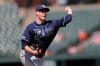 Tampa Bay Rays relief pitcher Ryan Yarbrough throws to the Baltimore Orioles in the ninth inning of a baseball game, Sunday, July 14, 2019, in Baltimore. (AP Photo/Julio Cortez)