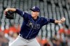 Tampa Bay Rays starting pitcher Ryan Yarbrough throws a pitch to a Baltimore Orioles batter during the third inning of a baseball game Thursday, Aug. 22, 2019, in Baltimore. (AP Photo/Julio Cortez)