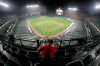 A man reacts to a play during the sixth inning of a baseball game between the Baltimore Orioles and the Tampa Bay Rays, Thursday, Aug. 22, 2019, in Baltimore. The Rays won 5-2. (AP Photo/Julio Cortez)