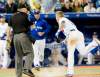 Chris Young / The Canadian Press
Brett Lawrie throws his helmet in reaction to being called out on strikes.