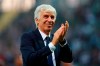 Atalanta's head coach Gian Piero Gasperini applauds during the Italian Serie A soccer match between Atalanta and Udinese at the Atleti Azzurri d'Italia stadium in Bergamo, Italy, Sunday, Oct. 27, 2019. Atalanta won 7 - 1. (Paolo Magni/ANSA via AP)