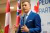 Maxime Bernier, leader of the People’s Party of Canada, tells the attendees that his policies will be fair for all Canadians.