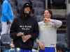 NATHAN DENETTE / THE CANADIAN PRESS
Golden State Warriors Kevin Durant (left) laughs with teammate Damion Lee during a team practice for the NBA Finals in Toronto on Saturday, June 1, 2019.