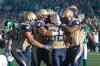 CP
The Winnipeg Blue Bombers celebrate a touchdown against the Saskatchewan Roughriders during the second quarter of CFL football action in Regina. Winnipeg won 30-26, snapping an 11-game losing streak in Regina, dating back to 2004.