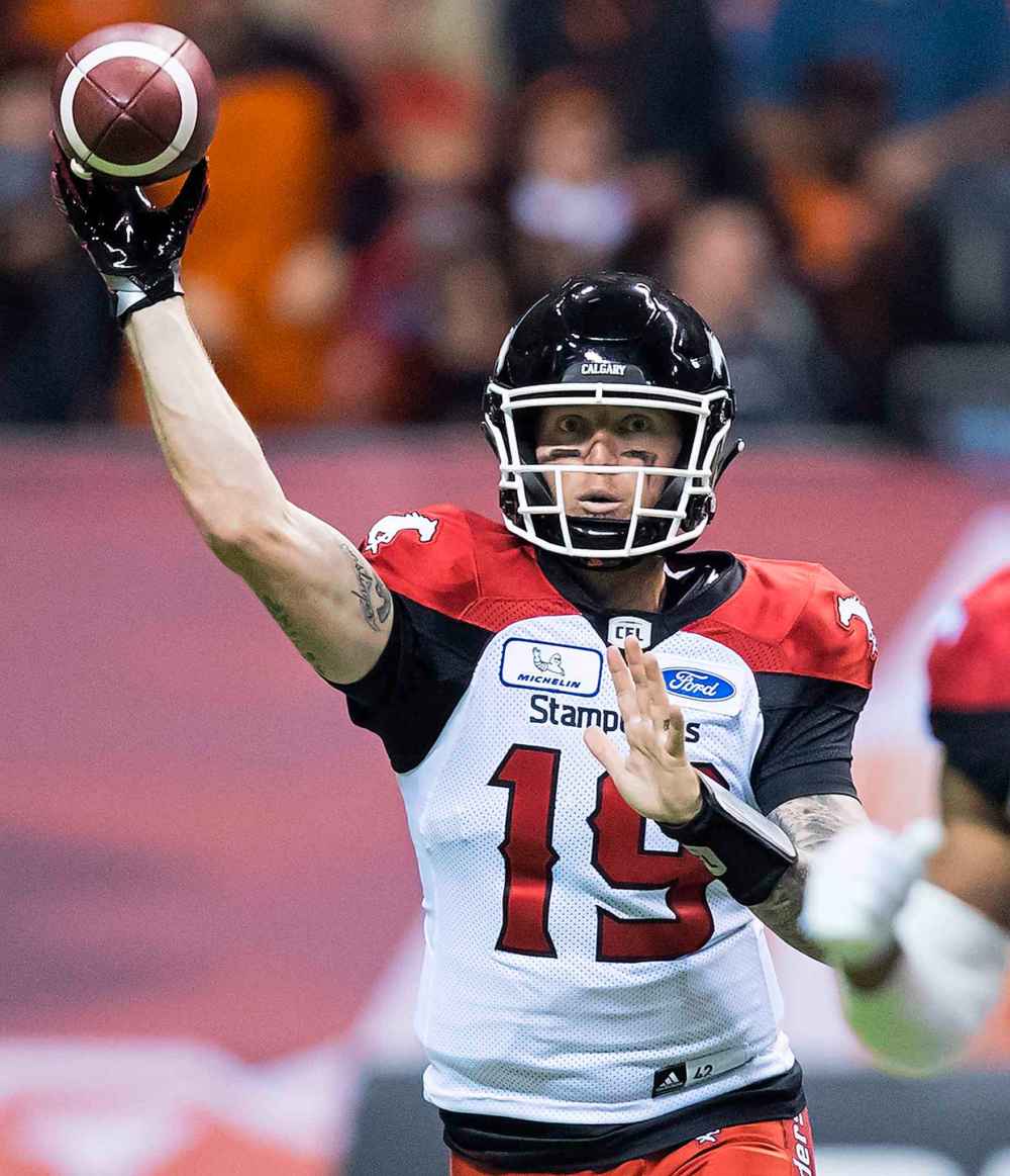 THE CANADIAN PRESS/Darryl Dyck
Stampeders quarterback Bo Levi Mitchell is the straw that stirs the drink that is the Calgary offence. The Bombers defence will need to focus on making him as uncomfortable as possible this Sunday.