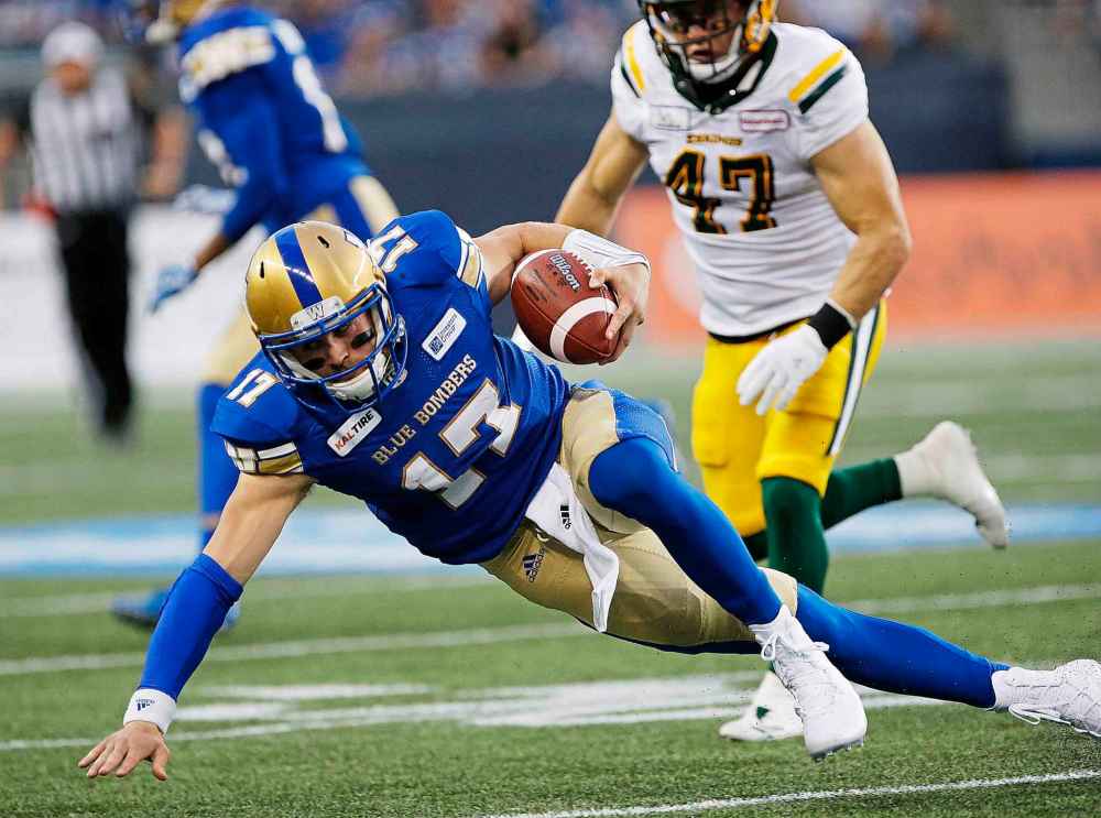 John Woods / The Canadian Press Files
Rookie Chris Streveler was the starting quarterback the last time the Bombers played the Edmonton Eskimos in Winnipeg in June 14.