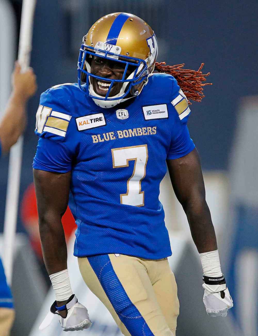 THE CANADIAN PRESS/John Woods
Winnipeg Blue Bombers' Lucky Whitehead scored two touchdowns against the Eskimos Thursday.
