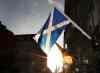 CP
A view of a Saltire flag also known as Saint Andrew's Cross, the flag of Scotland is seen flying on the side of a building in Edinburgh.