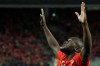Belgium's Romelo Lukaku, center, jubilates after scoring during the Euro 2020 group I qualifying soccer match between Belgium and San Marino at the King Baudouin Stadium in Brussels, Thursday, Oct. 10, 2019. (AP Photo/Francisco Seco)