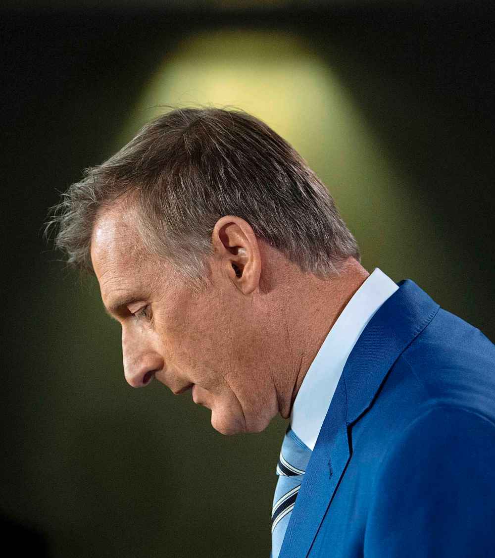Adrian Wyld / The Canadian Press files
Maxime Bernier announces he will leave the Conservative party during a news conference in Ottawa, Thursday August 23, 2018.