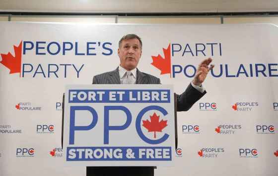 CPMaxime Bernier speaks at a People's Party of Canada rally in Gatineau, Quebec on Tuesday, November 20, 2018. THE CANADIAN PRESS/ Patrick Doyle