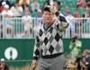 ALASTAIR GRANT / THE ASSOCIATED PRESS
Tom Watson gives a tip of the cap after finishing on the 18th green Thursday. Watson evoked memories of the 1977 ‘Duel in the Sun’ after a 65.