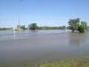 Jillian Austin / Brandon Sun
The southbound lanes of First Street North in Brandon are completely submerged beneath the rising Assiniboine River on Friday morning.