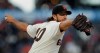 San Francisco Giants pitcher Madison Bumgarner works against the Los Angeles Dodgers during the first inning of a baseball game Wednesday, May 1, 2019, in San Francisco. (AP Photo/Ben Margot)