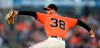 San Francisco Giants pitcher Tyler Beede works against the New York Mets in the first inning of a baseball game Friday, July 19, 2019, in San Francisco. (AP Photo/Ben Margot)